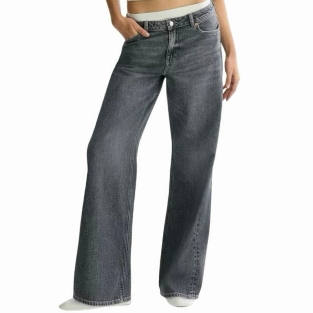 Divided 6 Wide Leg Denim Black
